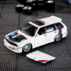 Hot Wheels Elite 64 BMW 318i Touring S54 engine swap adds performance-inspired detail.