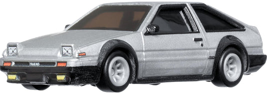 Hot Wheels AE86 Sprinter Trueno front view highlights premium die-cast finish