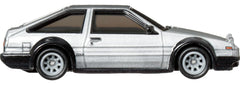 Hot Wheels AE86 Sprinter Trueno side profile showcases sleek lines for display