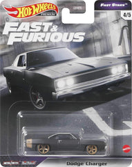 Hot Wheels Fast & Furious Dodge Charger in-pack image for gifting and shelf appeal.