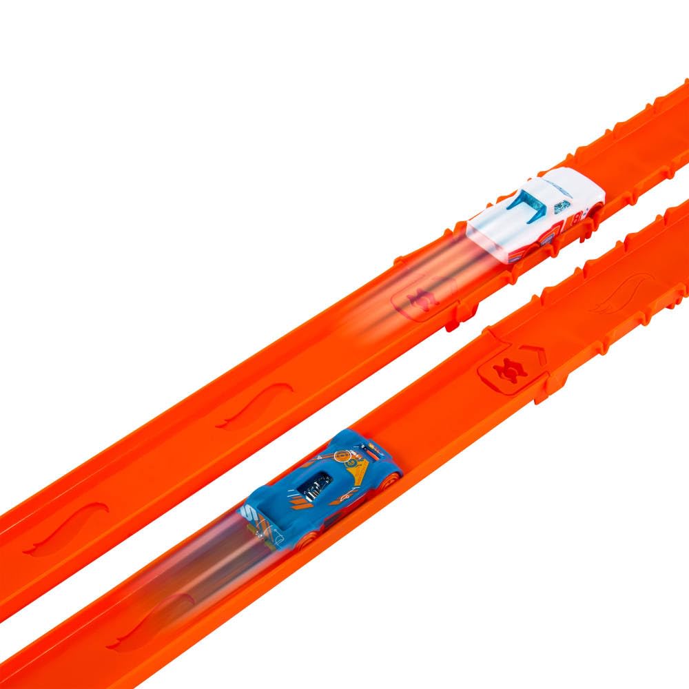 Hot Wheels Flex Track Segments illustrate bendable sections for dynamic layouts
