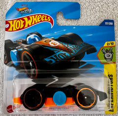 Mattel Hot Wheels Flippin Fast black and orange 1:64 scale die-cast for display or play