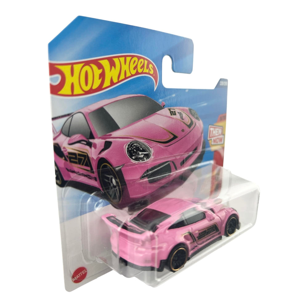 Hot Wheels gold-rimmed wheels add premium finish on the model.