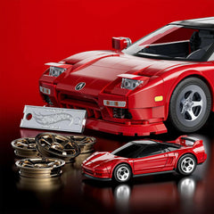 Hot Wheels NSX 1990 unboxing packaging showing kit contents