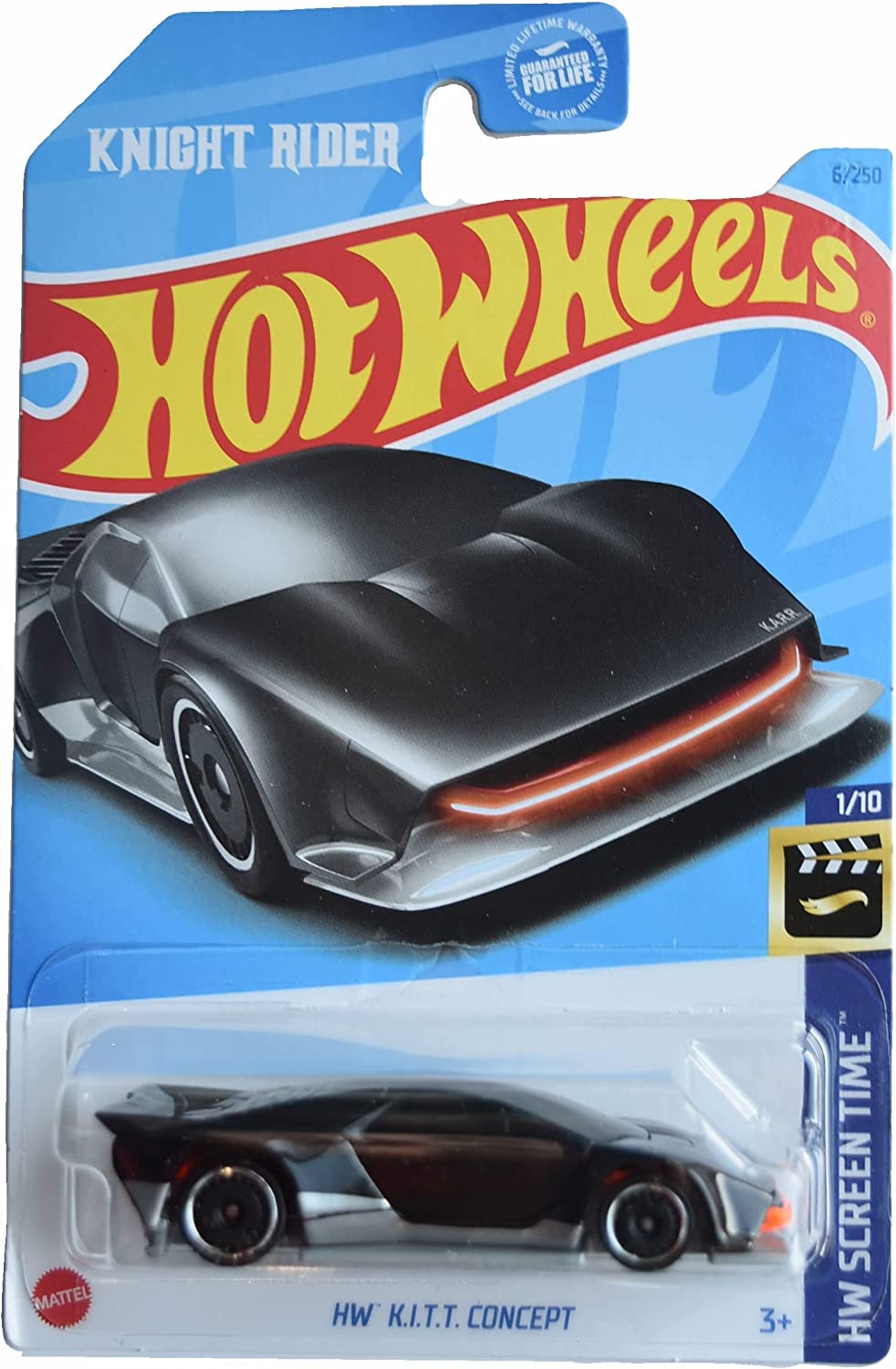 Hot Wheels K.I.T.T. Concept front view highlights authentic styling for display.