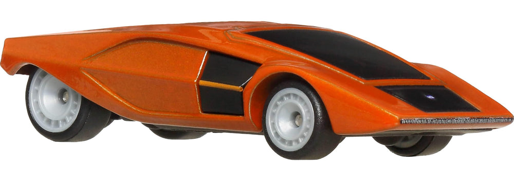 Hot Wheels Lancia Stratos Zero Real Riders tires close-up, realistic detailing.