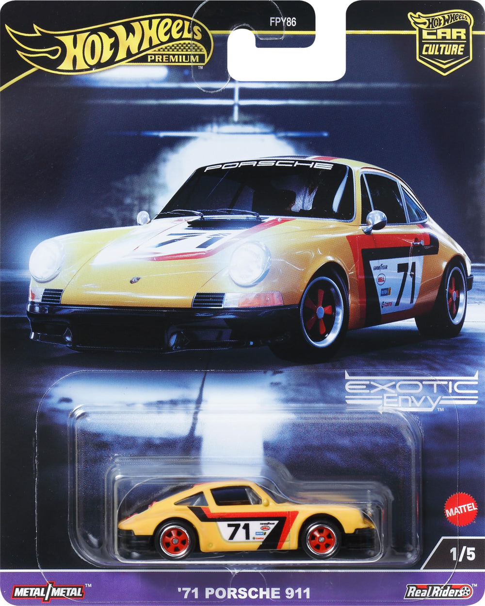 Hot Wheels licensed Porsche 911 model for collectors seeking authentic licensing.