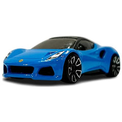 Hot Wheels Lotus Emira blue die-cast detail, showcase accurate scale and finish.