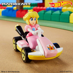 Peach in standard kart front view ready for track action