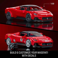Hot Wheels Maserati MC20 250-piece set fuels imaginative building sessions.