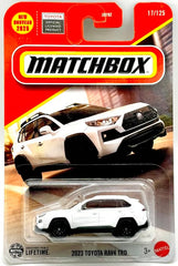 Hot Wheels Matchbox RAV4 TRD white diecast, 1:64 scale, display-ready