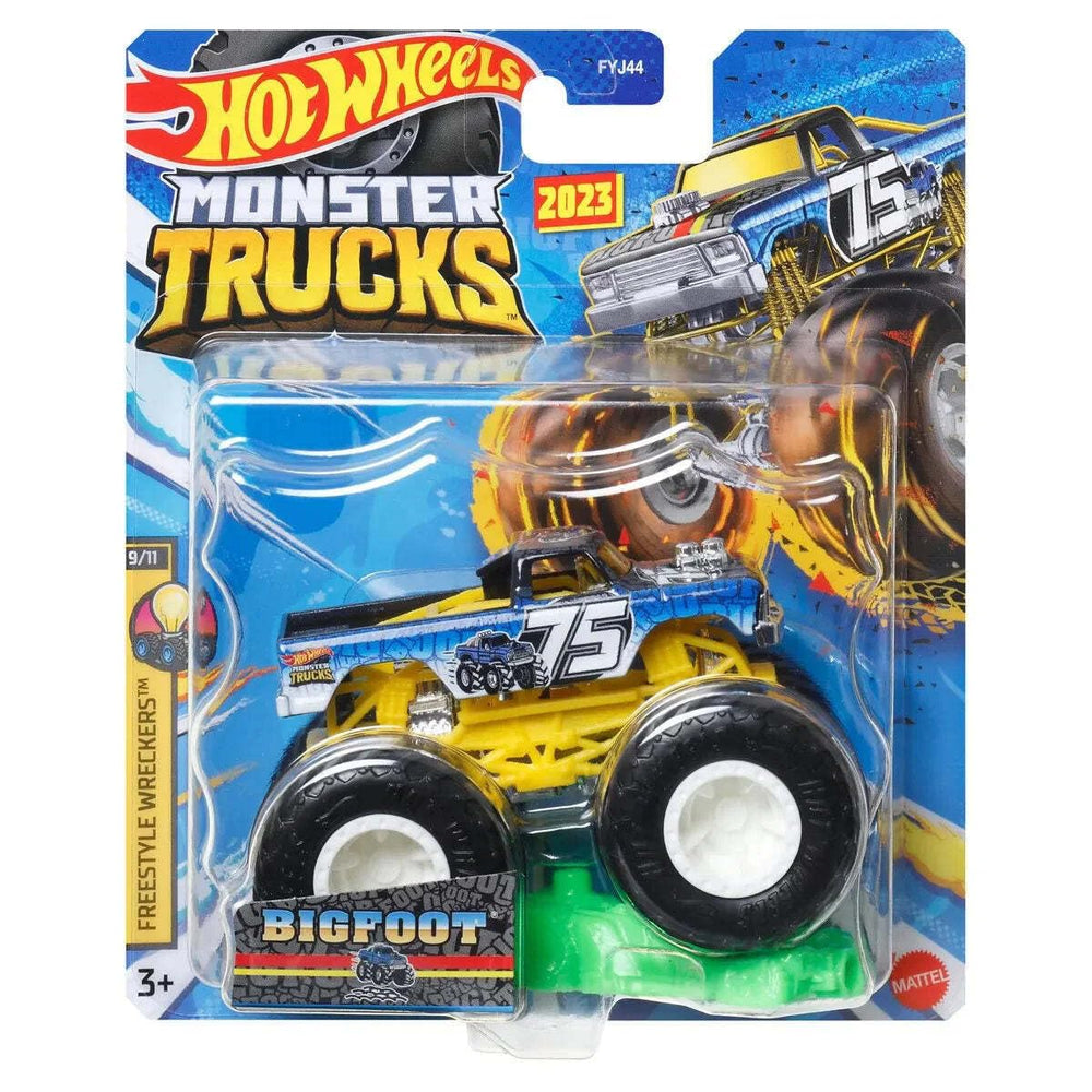 Hot Wheels Bigfoot 75 Freestyle Wreckers 911 die-cast truck ready for action-packed play