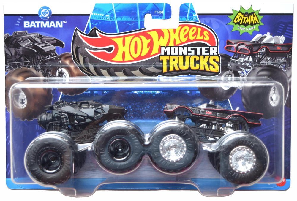 Hot Wheels Monster Trucks Dark Knight vs Classic TV Series 1:64 die-cast for display and play