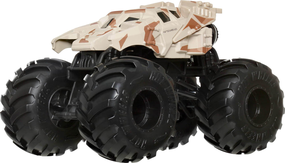 Hot Wheels Monster Trucks die-cast metal body shows tough, kid-friendly durability for daily play.
