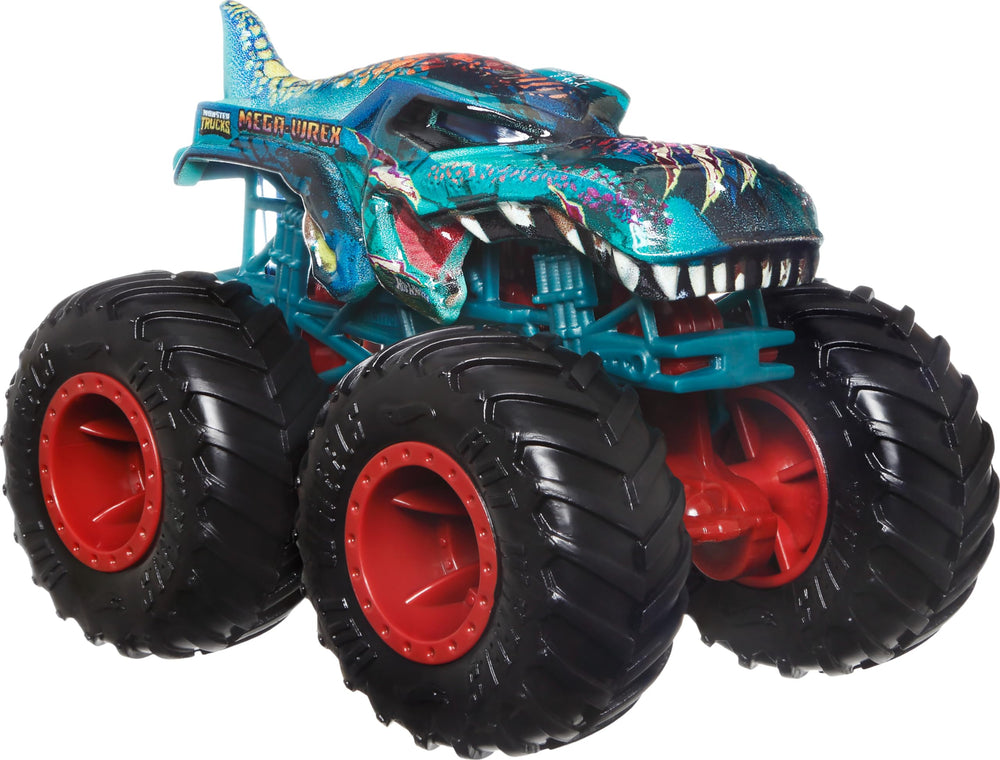 Hot Wheels exclusive truck in pack adds collectible excitement.