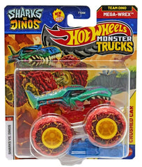 Hot Wheels Sharks vs Dinos 1:64-scale monster truck die-cast, durable fun for play and display.