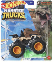Hot Wheels Tyrannosaurus T-Rex monster truck in 1:64 scale, great for display or pretend racing
