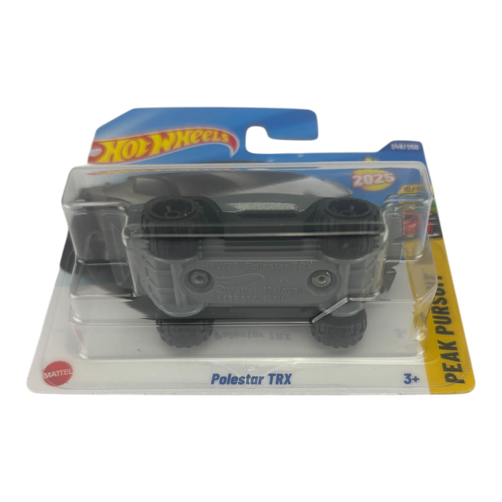 Hot Wheels Polestar TRX Silver in-package, ready for gifting or collection