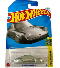 Hot Wheels Porsche 911 Carrera silver keychain, compact daily carry accessory with durable build.