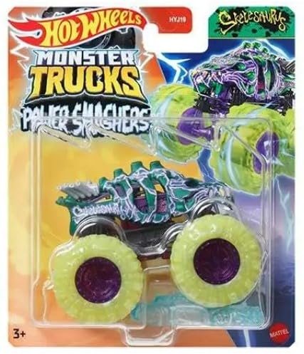 Hot Wheels Power Smashers Skelesaurus 2.0 ready for epic monster truck battles and high-octane play.