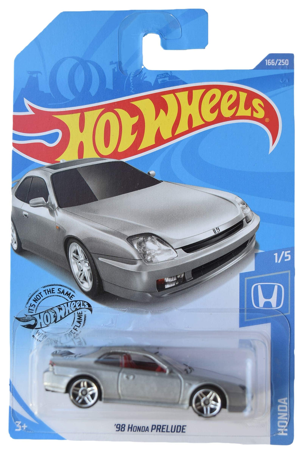Hot Wheels Honda Prelude 1998 silver side view, ideal display piece for collectors