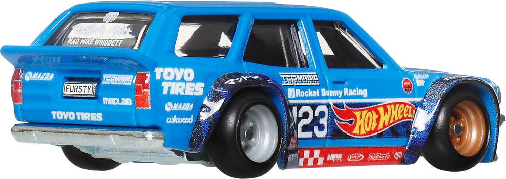 Hot Wheels Premium Car Culture Evo IX Wagon metal body and chassis, durable build.