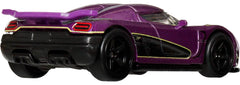 Hot Wheels Koenigsegg Agera R side profile with authentic deco for collectors