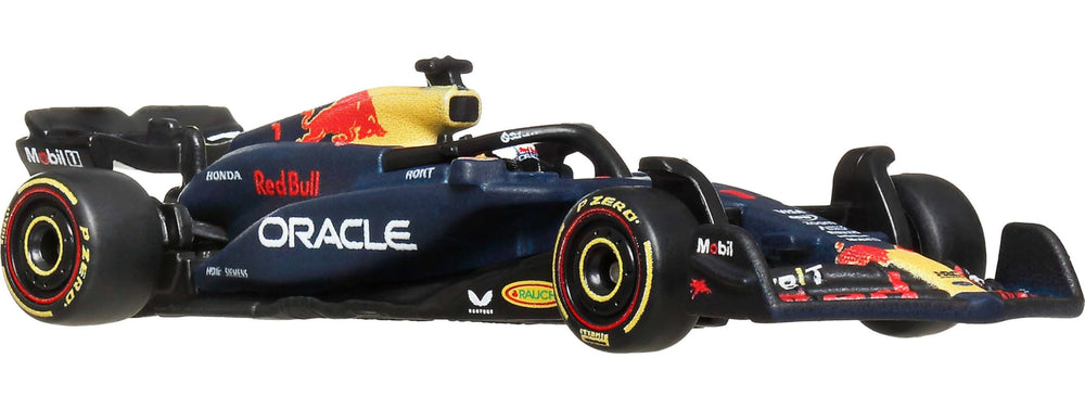 Hot Wheels RB20 rear view showing detailed aero and Real Riders tires.