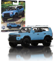 Hot Wheels Premium Land Cruiser off-road 2024 with Real Riders tires for authentic display.