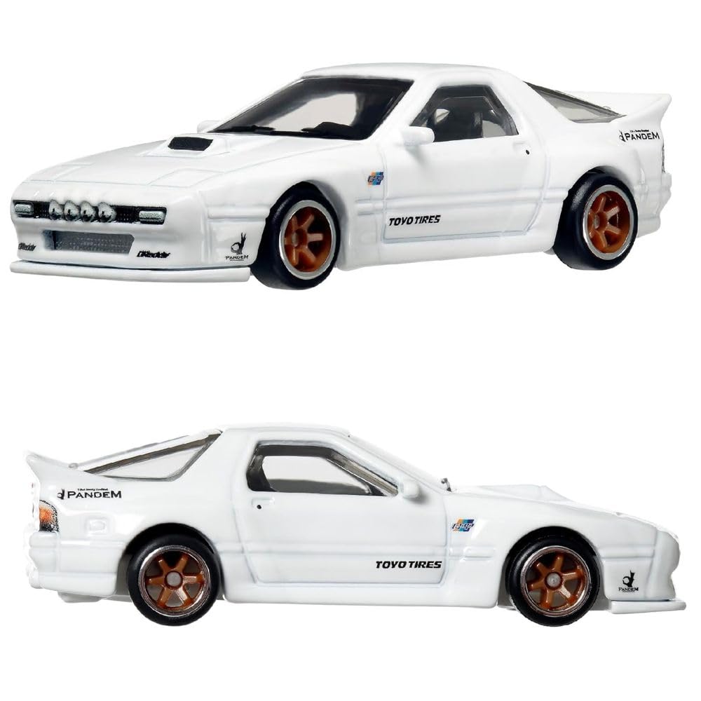 Hot Wheels Mazdaspeed Miata gray model shows real rubber tires.