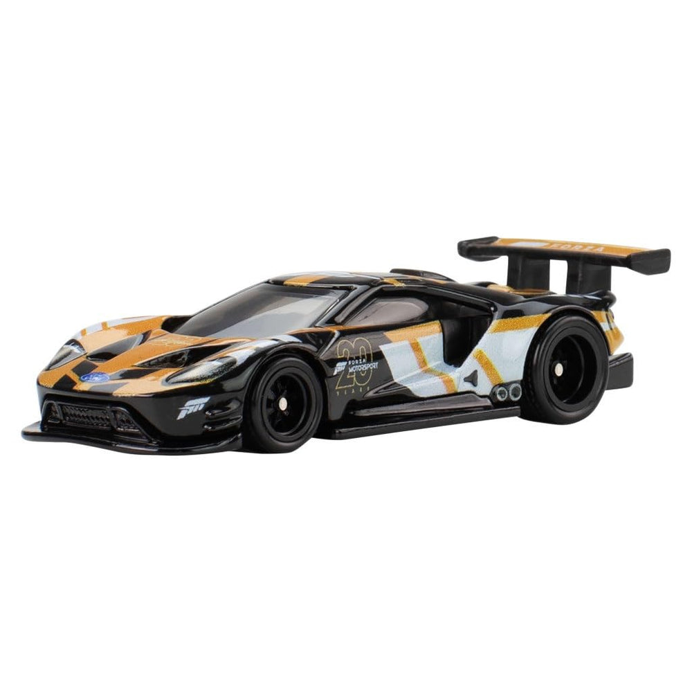 Hot Wheels Forza 2016 Ford GT front view with bold color accents and race styling