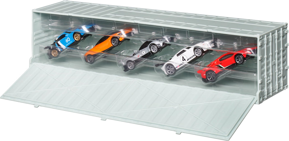 Hot Wheels Premium Speed Machines Ford GT front view in container, ideal for display.