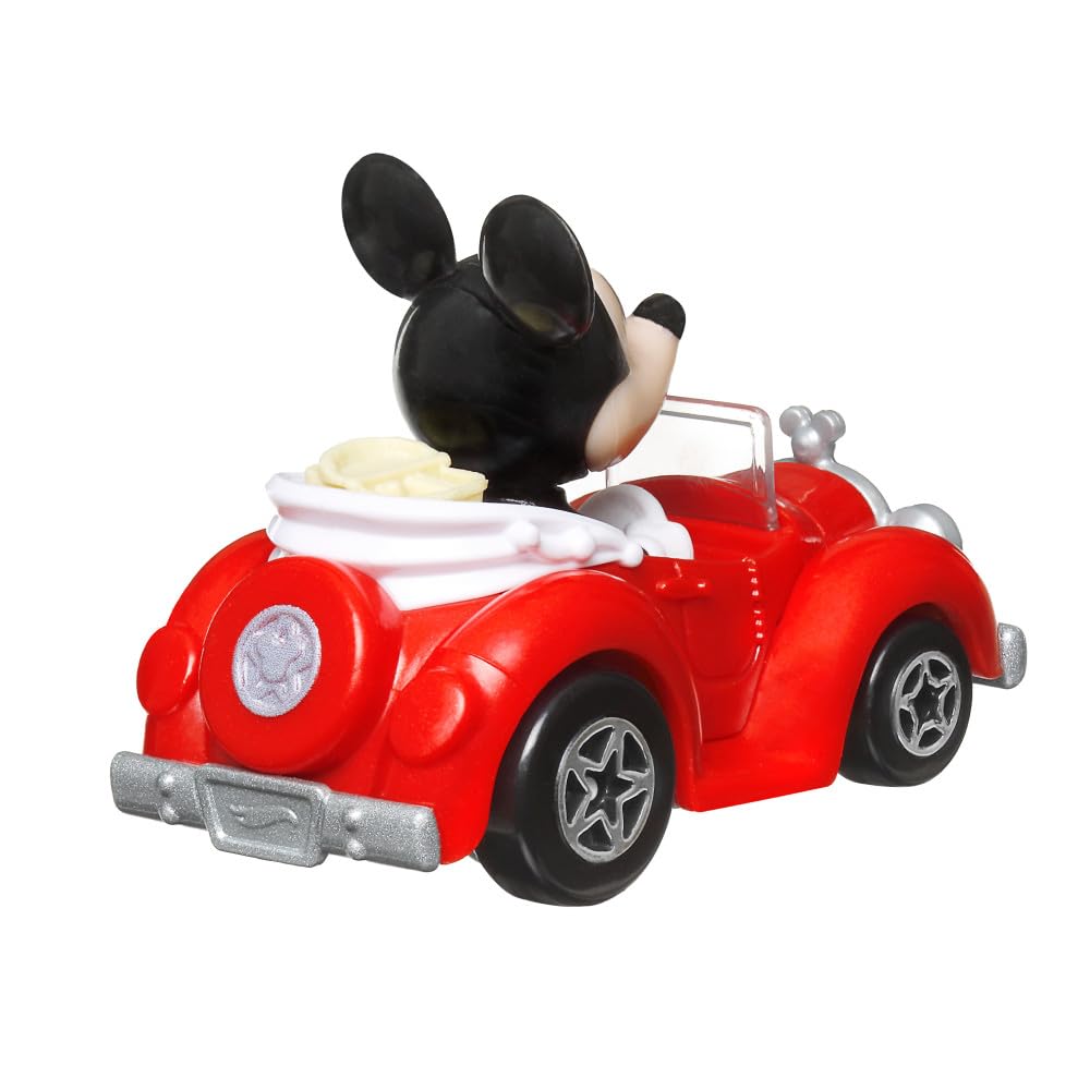 Hot Wheels RACERVERSE Mickey Mouse car top view showing vibrant design