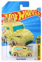 Hot Wheels Roller Toaster yellow diecast car, 1:64 scale, ideal display piece for collectors.