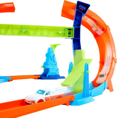 Hot Wheels Speed Snap Track assembly enables quick setup and remixable layouts.