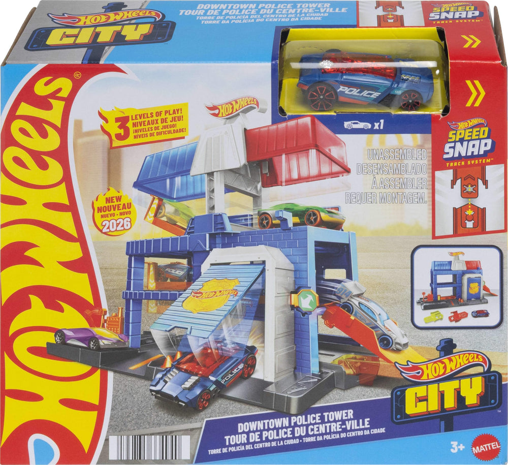 Hot Wheels Speed Snap Track connects to other sets for expanded adventures.