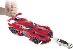 Hot Wheels Marvel Spider-Man eyes change feature enhances focus during play.