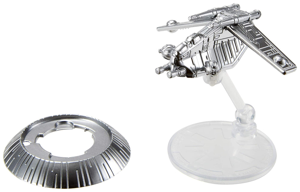 Hot Wheels Star Wars Naboo Starfighter with metallic deco for collectability and action play
