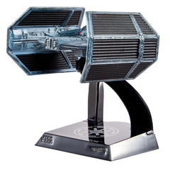 Hot Wheels Darth Vader's TIE Advanced ready for display shelves and dioramas.