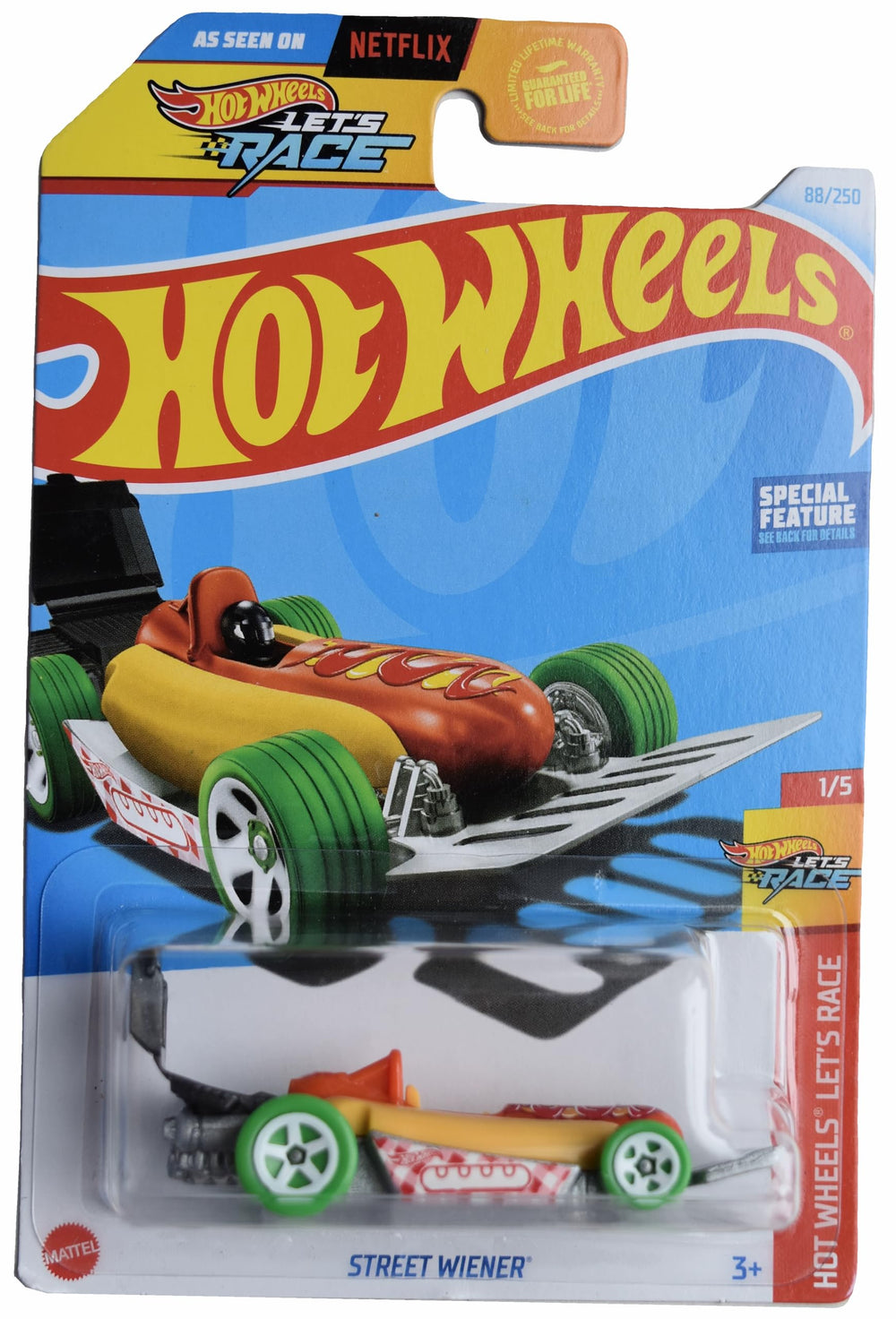 Hot Wheels Street Wiener 1:64 die-cast car for display or quick race play
