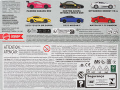 Hot Wheels Streets of Japan 6-pack collectors display promotes tiered collection.