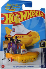 Hot Wheels The Beatles Yellow Submarine 1:64 die-cast model for display and collection.