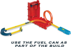 Curved and straight track pieces build unique Hot Wheels courses