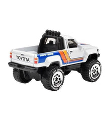 Hot Wheels Turbular Trucks blue and white livery enhances shelf appeal for fans.