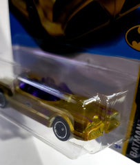 Hot Wheels TV Series Batmobile gold side view for collection