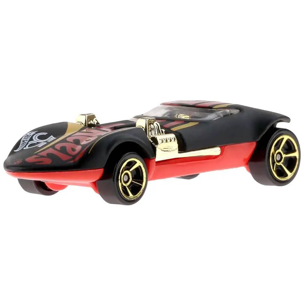 Hot Wheels Twin Mill pearl chrome 2023 side view, perfect for shelf display.