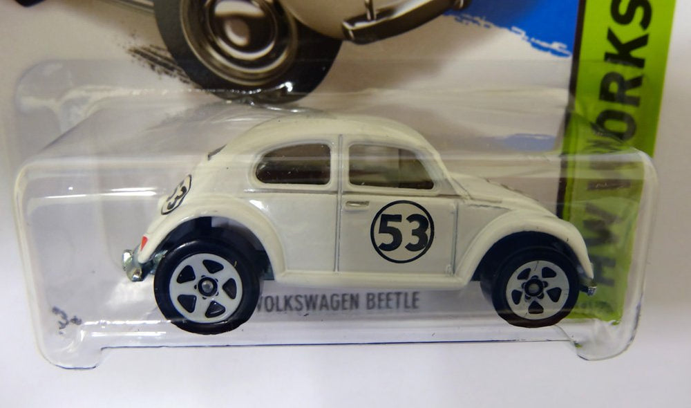 Packaged display-ready 1:64 scale Hot Wheels VW Beetle for shelves