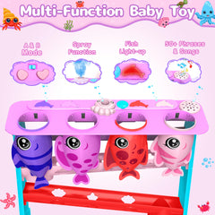 HOTHOM LENRAM Ball Drop Toy with colorful fish and balls supports color recognition.