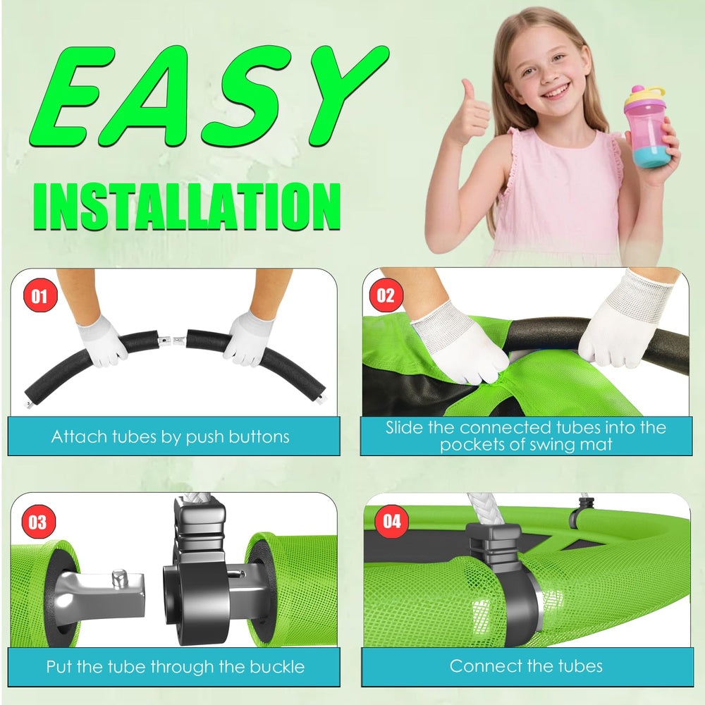 Hotjump quick-install saucer swing ready for instant outdoor play
