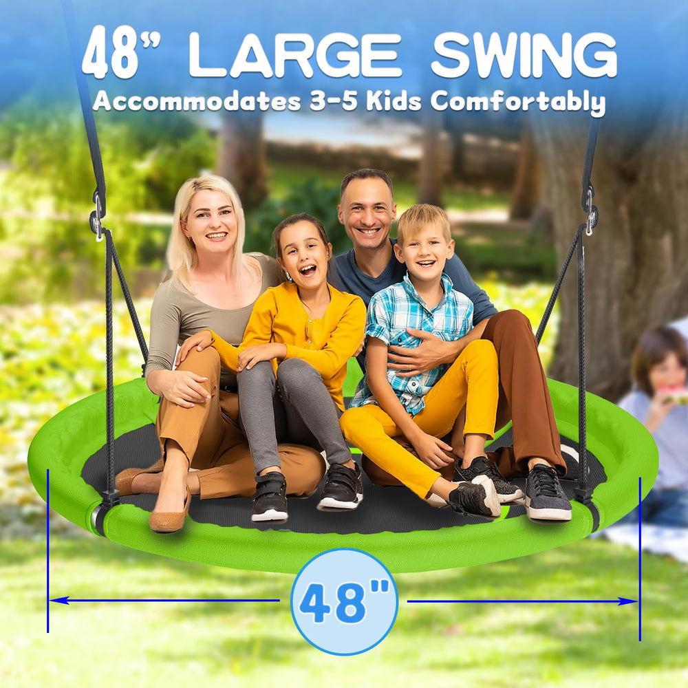 Hotjump saucer swing with adjustable straps for easy height changes